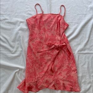Pink Lily Floral Pink Sleeveless Dress